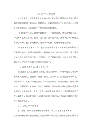 业务员半年工作总结.docx