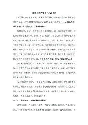 2022年公立学校消防月活动总结精编6份.docx