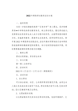 2022年寒假劳动教育活动方案.docx