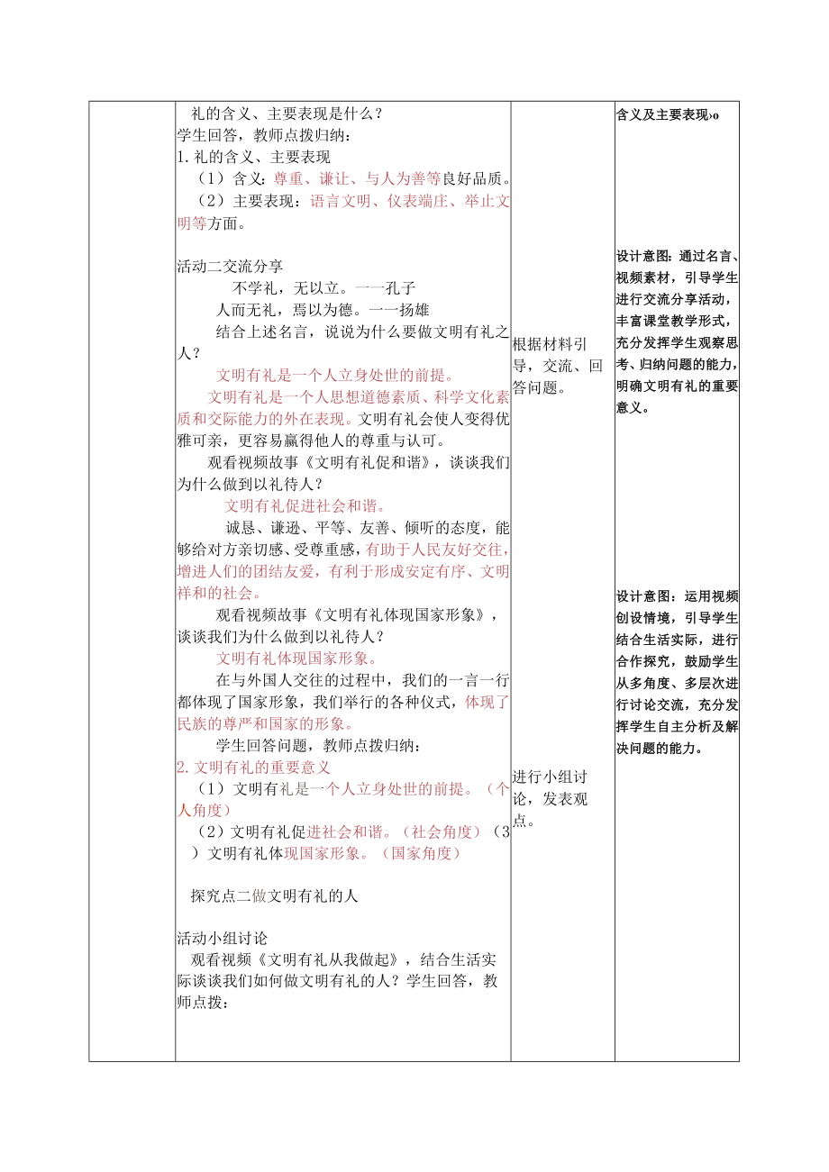4.2以礼待人（教学设计） 八年级上册道德与法治（部编版）.docx_第2页