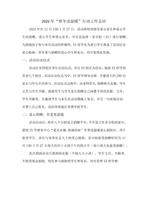 2022年“寒冬送温暖”行动工作总结（6份）.docx