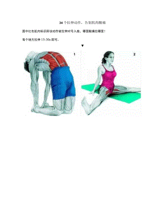 34个拉伸动作告别肌肉酸痛.docx