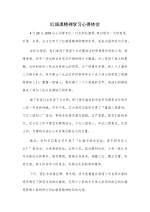 红旗渠精神学习心得体会.docx