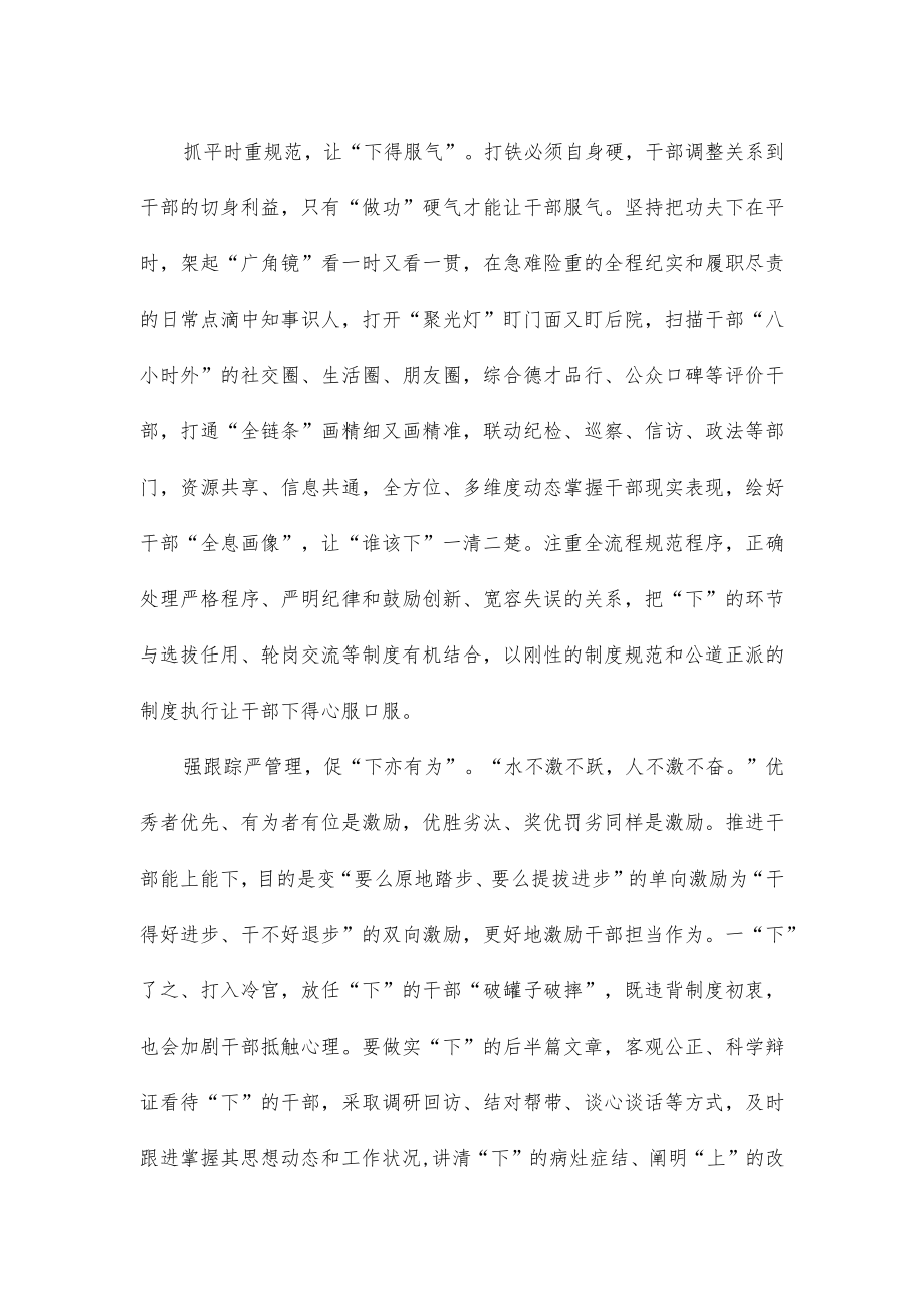 贯彻落实《推进领导干部能上能下规定》研讨发言.docx_第2页