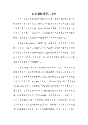 红旗渠精神学习体会.docx
