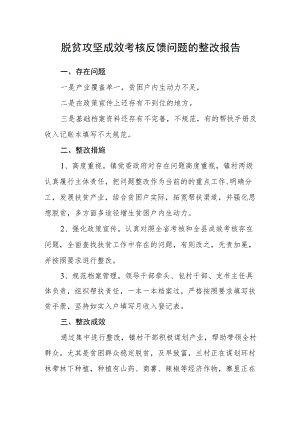 脱贫攻坚成效考核反馈问题的整改报告.docx