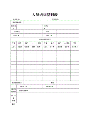 人员培训签到表.docx