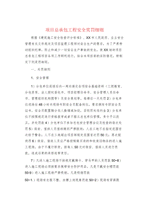 制度范文项目总承包工程安全奖罚细则.docx