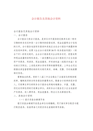 会计报告及其他会计资料.docx