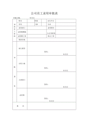 公司员工录用审批表.docx