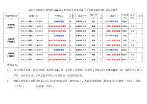苏州经贸职业技术学院2018国际教育园共享实践课程《急救基本技术》课程安排表.docx