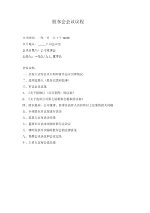 股东会会议议程.docx