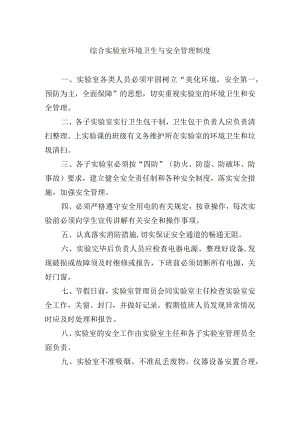 综合实验室环境卫生与安全管理制度.docx