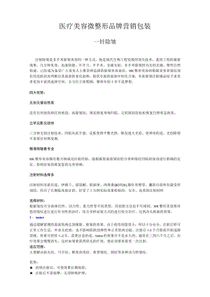 医疗美容微整形品牌营销包装.docx