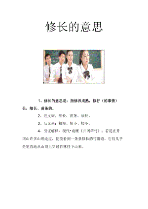 修长的意思.docx