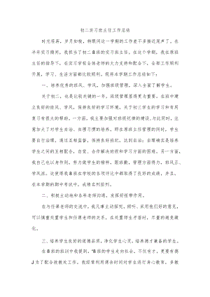 初二实习班主任工作总结.docx
