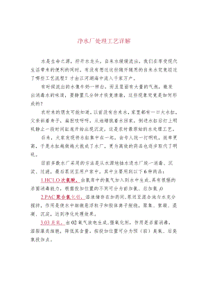净水厂处理工艺详解.docx