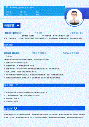 科技感创意python开发工程师简历.docx