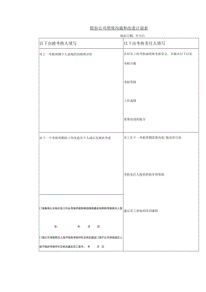 股份公司绩效沟通和改进计划表.docx