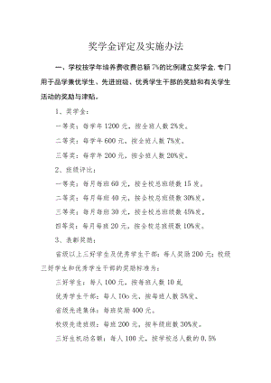 奖学金评定及实施办法.docx
