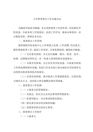 大学督查督办工作实施办法.docx