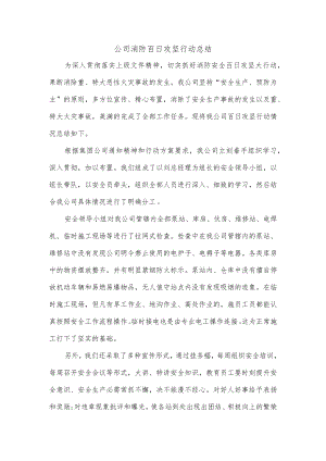公司消防百日攻坚行动总结.docx