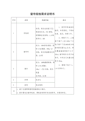 窗帘规格需求说明书.docx