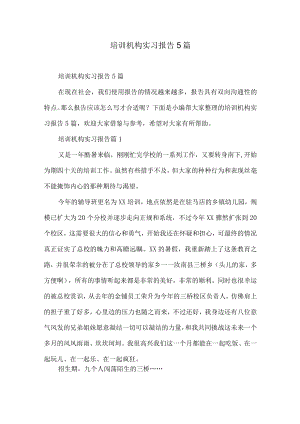 培训机构实习报告5篇.docx