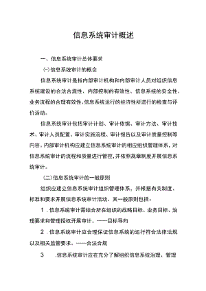 信息系统审计概述.docx