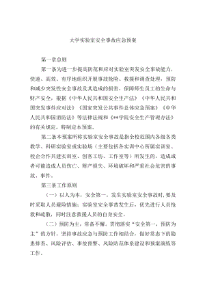 大学实验室安全事故应急预案.docx