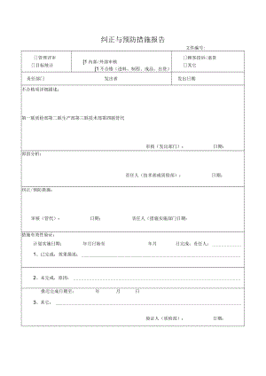 纠正与预防措施报告.docx