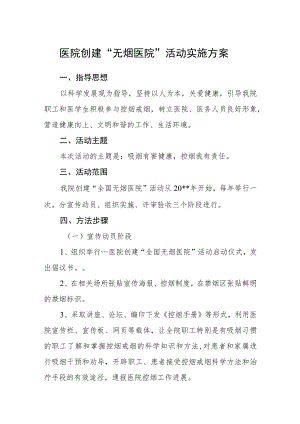 医院创建“无烟医院”活动实施方案.docx