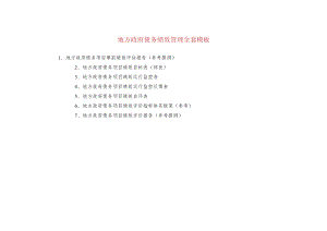 地方政府债务绩效管理全套模板.docx