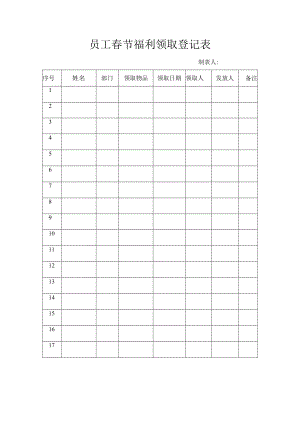 员工春节福利领取登记表.docx