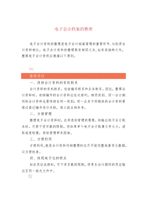 电子会计档案的整理.docx