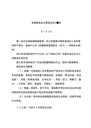 能量隔离安全管理实施细则（13页）.docx