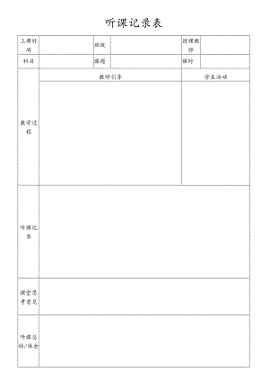 公开课听课记录表.docx