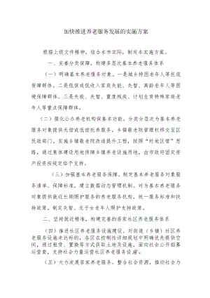 加快推进养老服务发展的实施方案4-7-30.docx