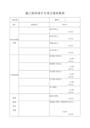 组织设计专项方案审批表.docx