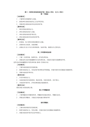 第十一章神经系统疾病的护理理论6学时见习2学时.docx