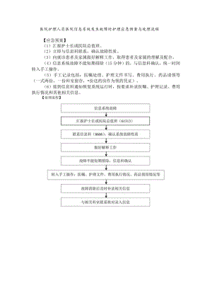 医院护理人员医院信息系统发生故障时护理应急预案与处理流程.docx