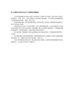 职工安置住宅项目安全生产中毒事故处置措施.docx