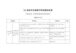 老年友善医疗机构建设标准（康复医院、护理院和基层医疗机构适用）.docx