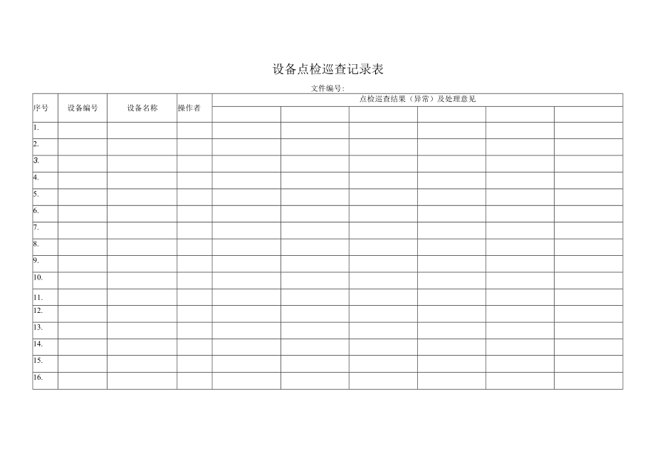 设备点检巡查记录表.docx_第1页