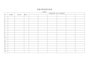 设备点检巡查记录表.docx