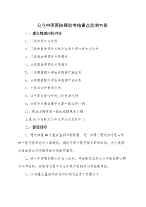 公立中医医院绩效考核重点监测方案3-8-16.docx