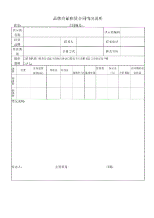 商铺租赁合同 商铺交接验收记录表 商铺退铺许可证 商户退铺验收表 地产营运模板.docx