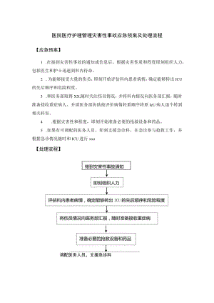医院医疗护理管理灾害性事故应急预案及处理流程.docx