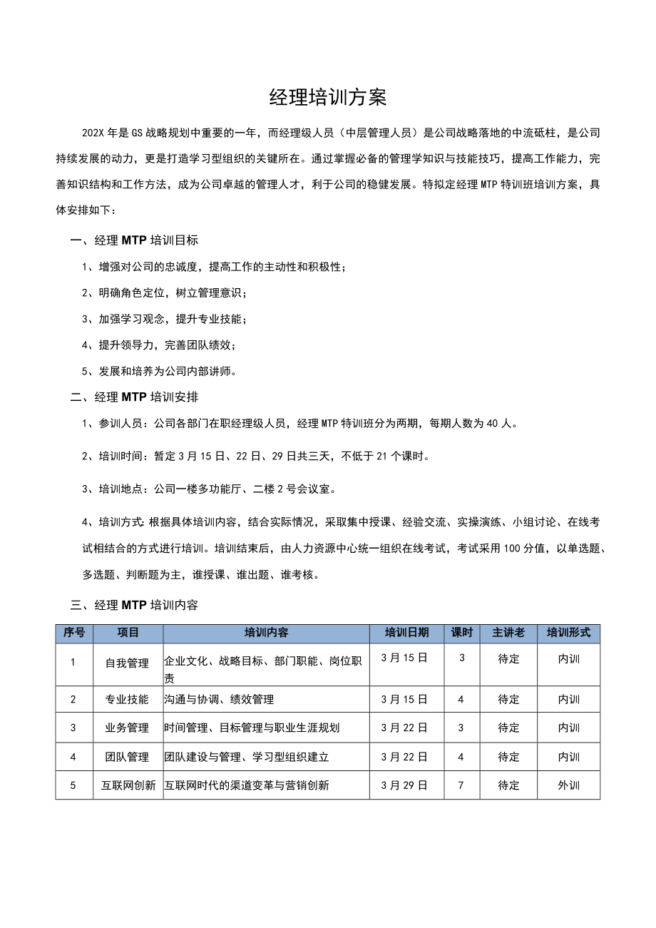 经理培训方案.docx_第1页