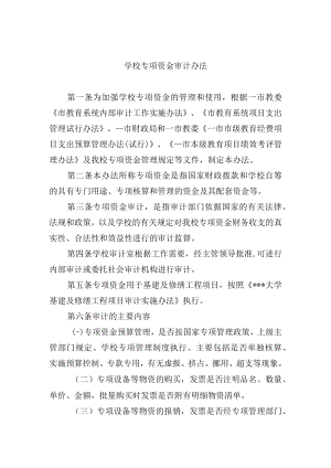 学校专项资金审计办法.docx
